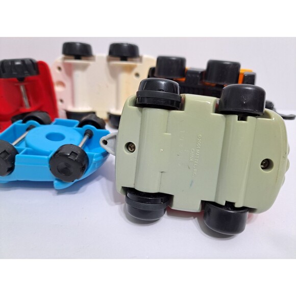 Fisher Price Little People Vehicle Lot of 6 Tow Truck Blue Car Red Car - Picture 10 of 14